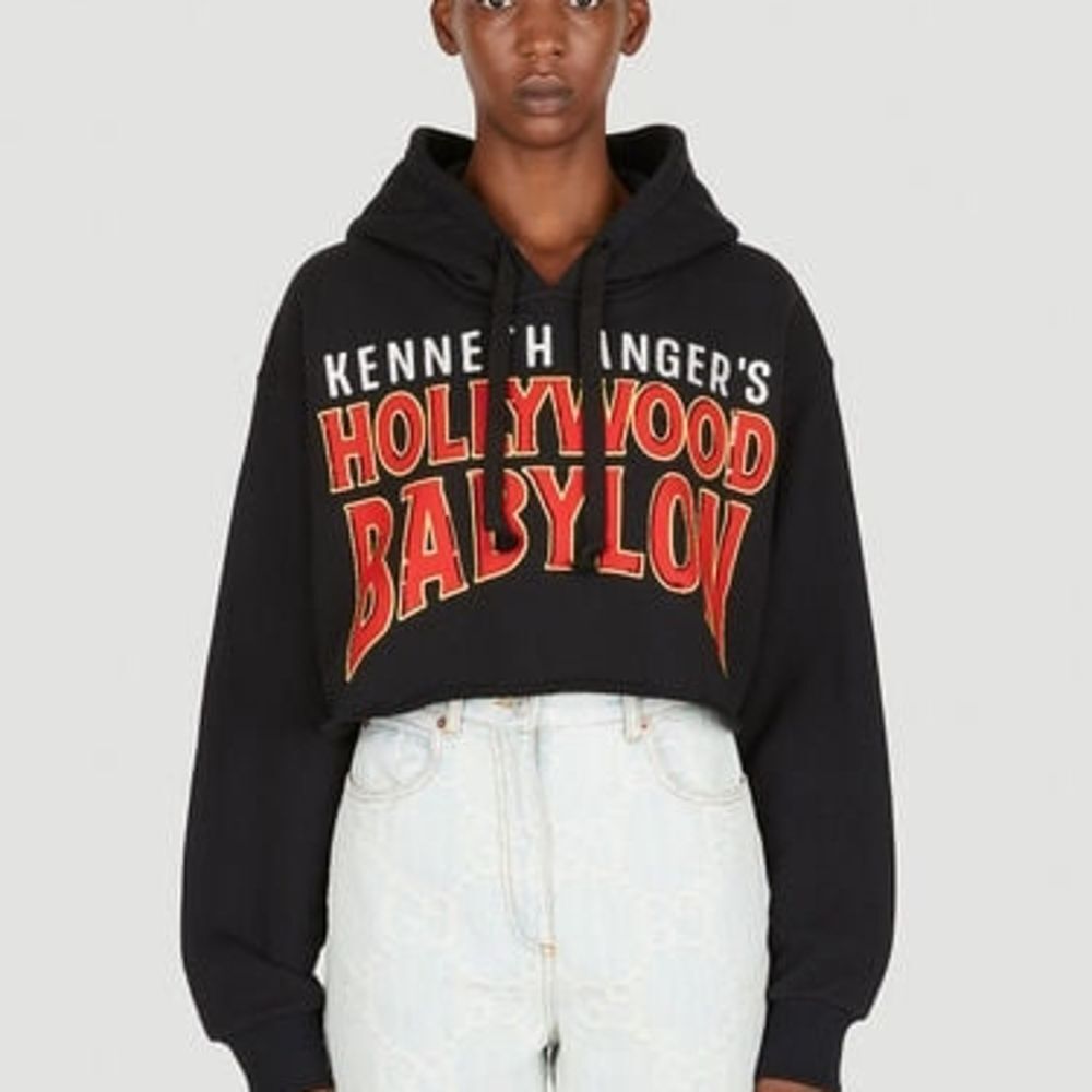 Gucci Black Oversized Graphic Hoodie